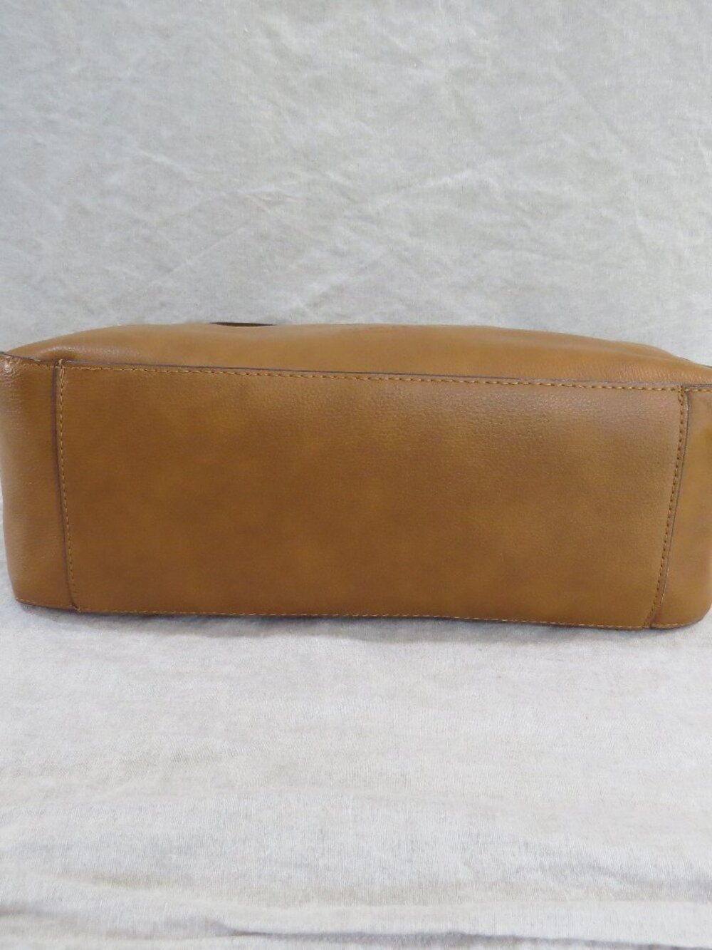 Lucky Brand Large Tan Faux Leather Tote Shoulder Crossbody Bag - Picture 6 of 16